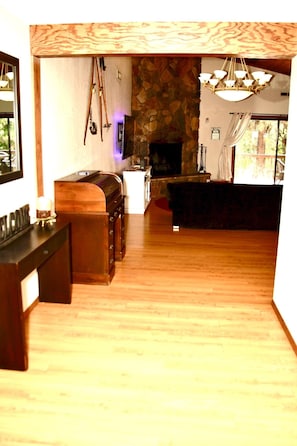 Hallway look into the family room