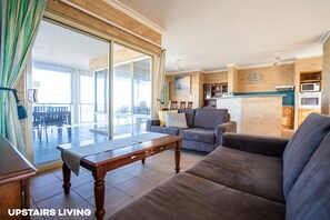 Kalbarri - Sunset of Murchison - Top Only - Lounge room leading to balcony