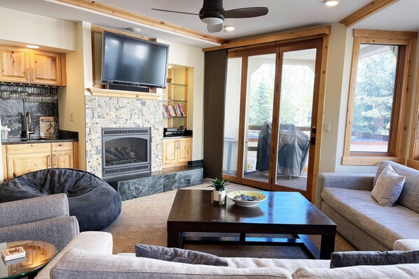 Living Room and Fireplace