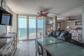 Air Conditioned, sun filled rooms are your vacation headquarters.