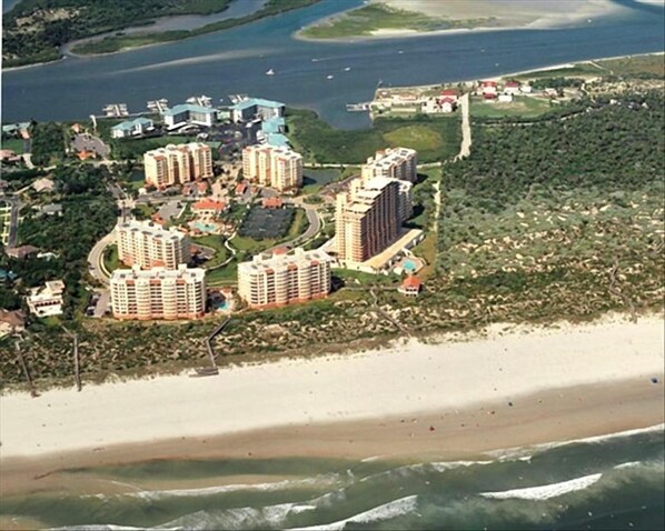 Beach to East, Intracoastal to West, Park &amp; Inlet to North