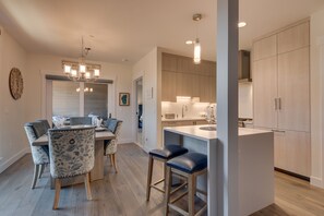 Sunny open dining area kitchen and living room - Sunny open dining area kitchen and living room