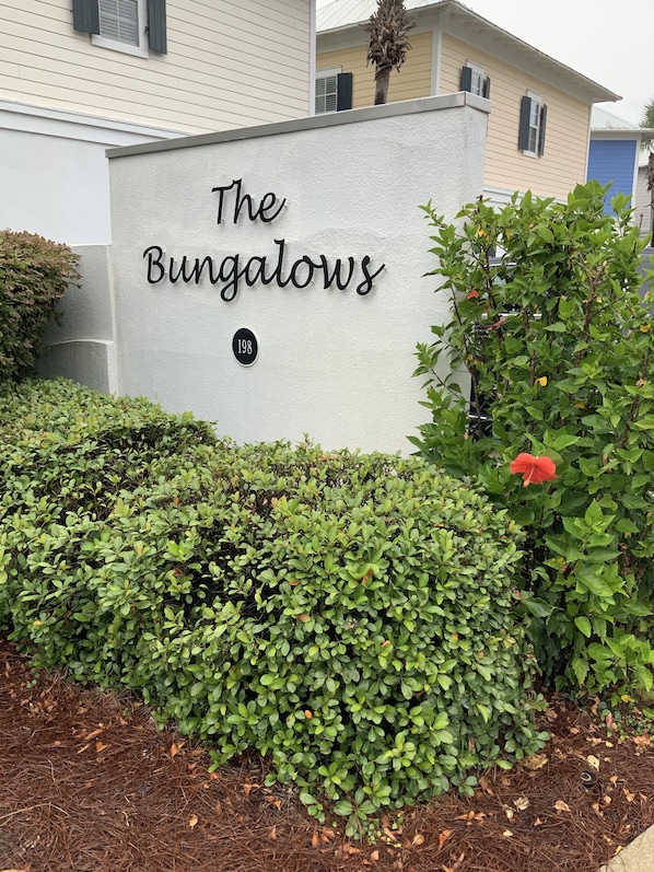 The entrance to the Bungalows of Seagrove