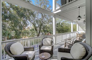 Outdoor living at its finest on one of the many porches.