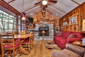 Cozy up in the family living area