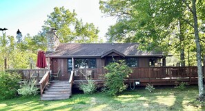 take in the lake views from the deck