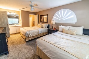 Second Bedroom features two Double Beds, a Private Bathroom, Cable TV, a Separate Entrance, and Lock-Off Access to the Unit
