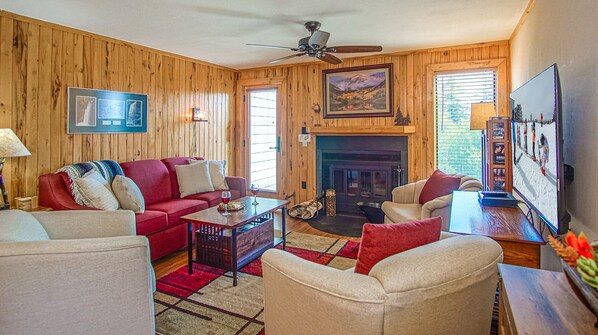 Electric fireplace in living room!