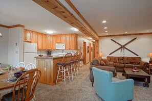 Here you can see the open concept of the gathering areas.