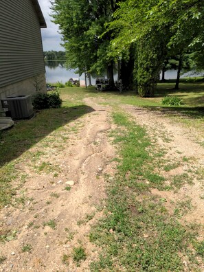 Drive down to rental area on Lake