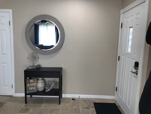 Entryway table and mirror 