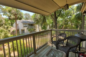 View from the balcony. Just imagine sitting here while something is grilling on the barbecue!