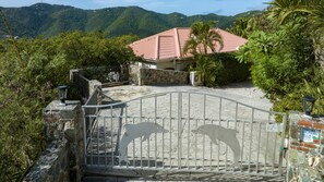 Gated and paved parking