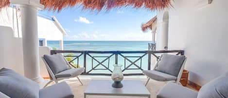 Furnished Balcony with Beachfront Views