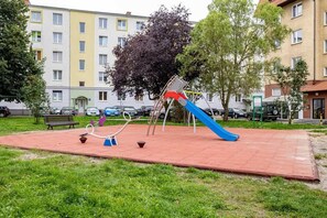 Children's playground near the building.