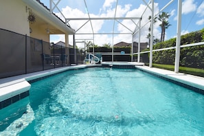 Beautiful private west-facing pool