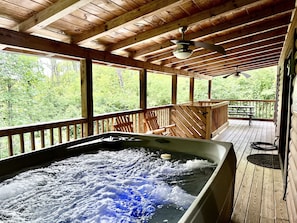 Deck with Hot tub