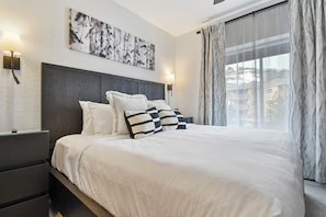 New King size bed with window view