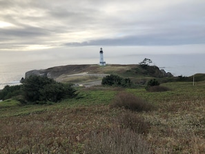 Yaquina Head Lighthouse is one of the many nearby attractions.