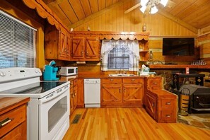 Fully stocked kitchen