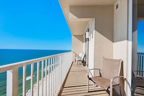 Soak up the sun on the balcony