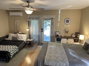 Queen bed and queen size pull out couch