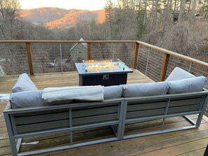 Enjoy the view with new fire table and updated deck!