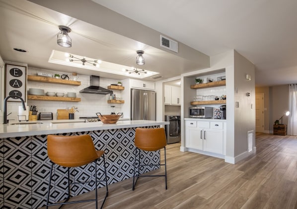 Stylish kitchen with modern amenities