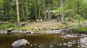 "Nature's view" of the creekside retreat...