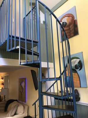 Spiral stair to 2nd bedroom