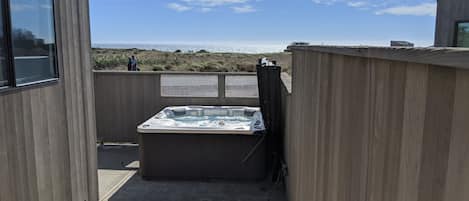 View from the deck leading to the spa area