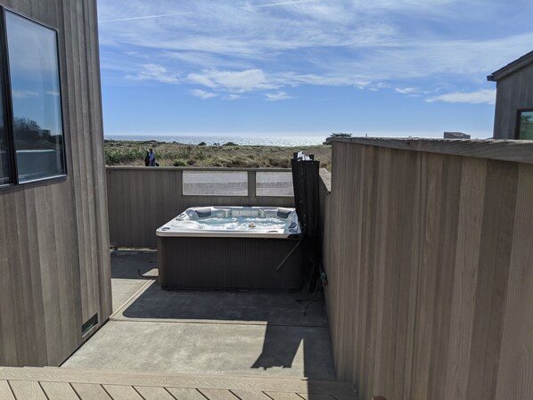 View from the deck leading to the spa area