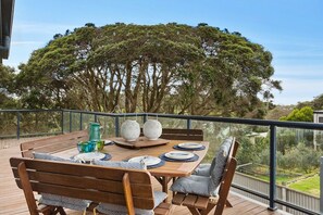 Alfresco dining on the huge wrap around deck.