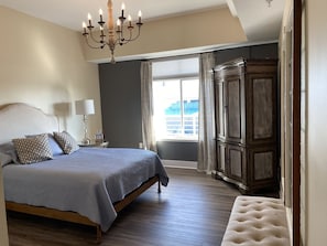 Master bedroom, with queen bed attached to master bathroom!  Plenty of closets.