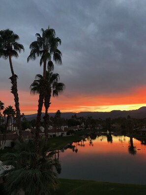 Sunset over the lake.  