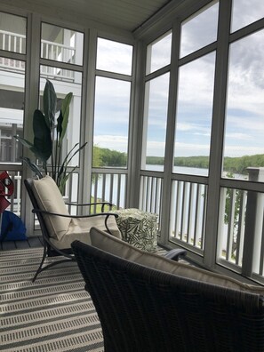 Main floor screened in porch.  No bugs at night:)