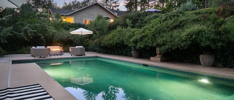 Poolside evening