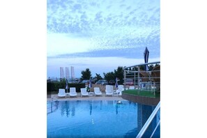 Evening by the pool