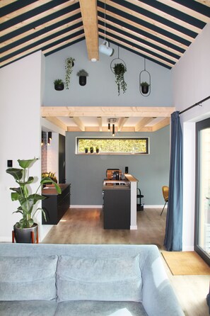 the kitchen