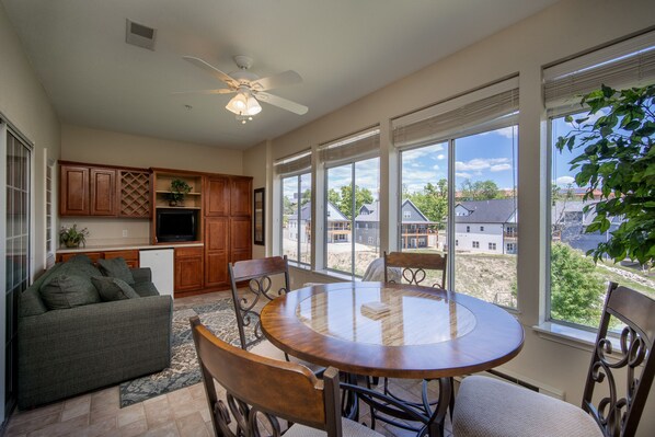 All-Season Sunroom with Course View