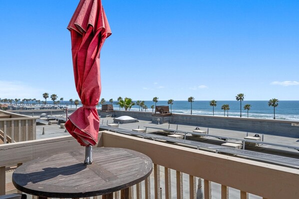 Ocean views from the spacious patio upstairs