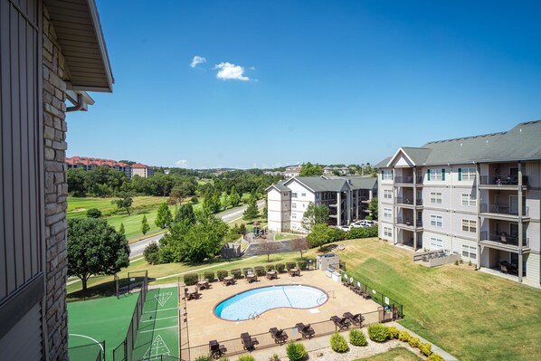 Balcony View - Outdoor Pool (Open Seasonally)