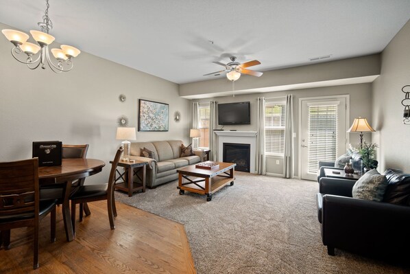 Living Room with Gas Fireplace