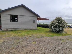 Parking area next to cottage