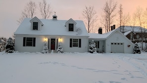In the winter months the house is surrounded by snow !