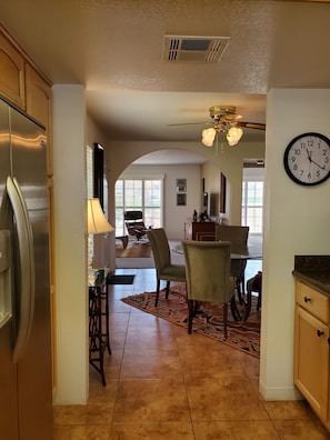 Kitchen towards the living room