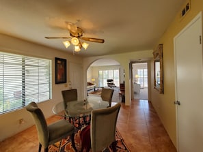 Inviting dining area.