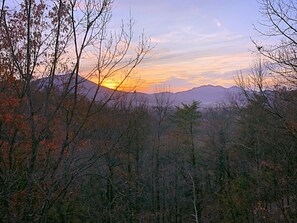 Winter sunset view.