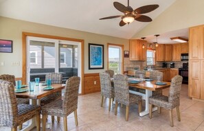 Dining area. 2 Tables for 6 and 4, can be combined or separated.