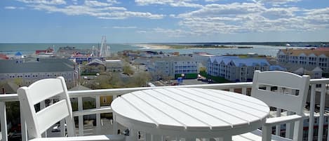 Expansive views from the private balcony